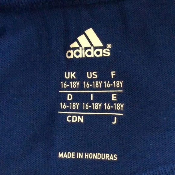 NWT Adidas Youth Solid Blue Short Sleeve T Shirt - Picture 5 of 5